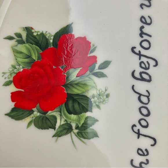 Oval Dinner Plate 15.5" x 10.8" Beige with decoration roses 2011 wg. - Picture 4 of 4